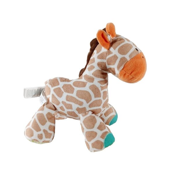 Carter's Baby Plush Giraffe Stuffed Animal Rattle Mirror Crinkle Squeak Toy 10" - Picture 2 of 4